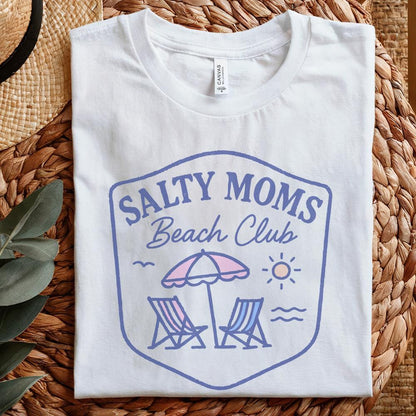 Salty Moms Beach Club PNG, Mothers Day Shirt - 300 DPI Design for T-Shirt