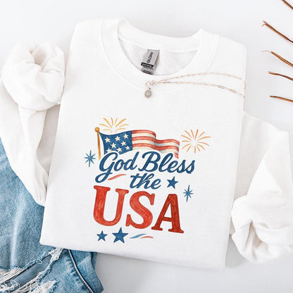 God Bless the USA PNG, 4th of July PNG - 300 DPI Design for T-Shirt