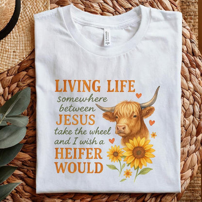 Heifer Cow PNG, Sunflower Sublimation Design - 300 DPI Design for T-Shirt