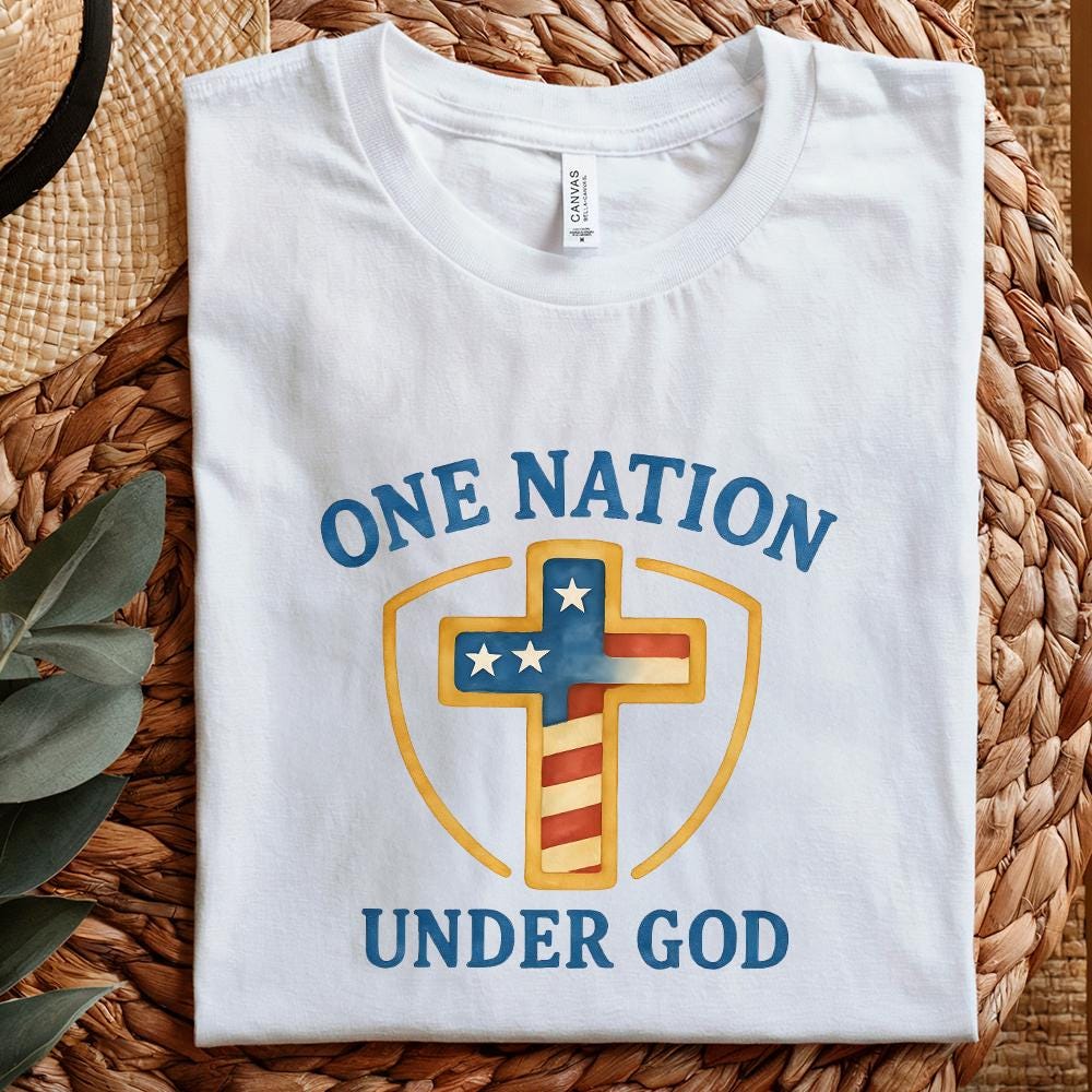 One Nation Under God png, Patriotic Print - 300 DPI Design for T-Shirt