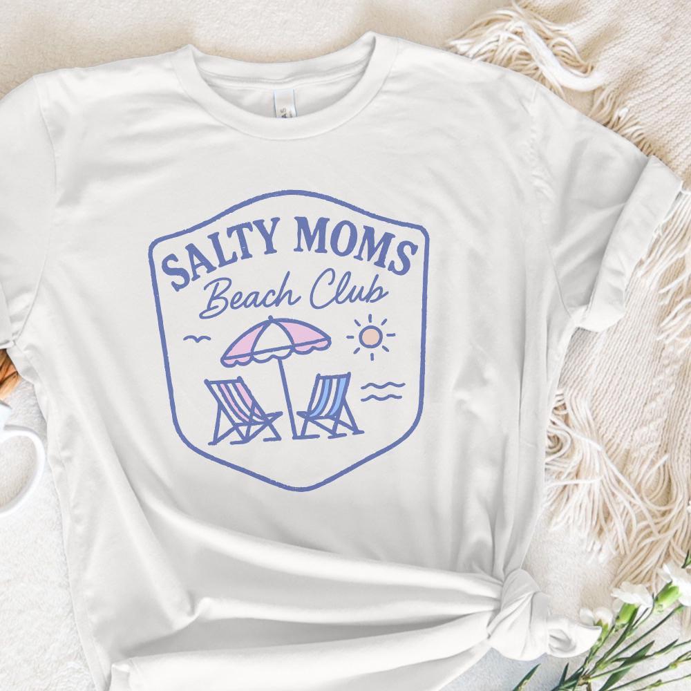Salty Moms Beach Club PNG, Mothers Day Shirt - 300 DPI Design for T-Shirt