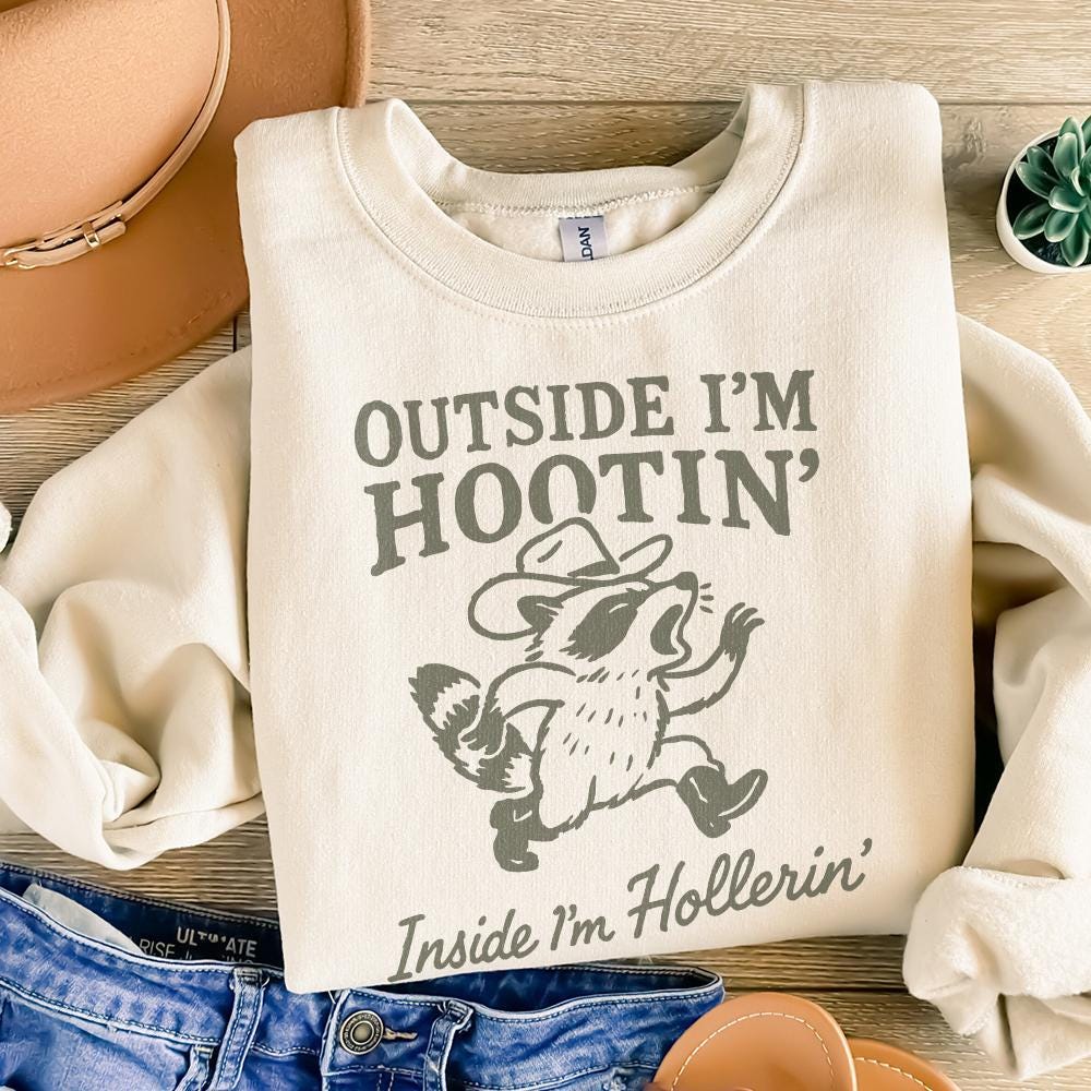 Trash Panda Raccoon, Cowboy Raccoon - 300 DPI Design for T-Shirt