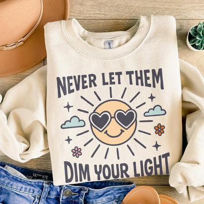Never Let Them Dim Your Light png, Cute Inspirational Mental Health