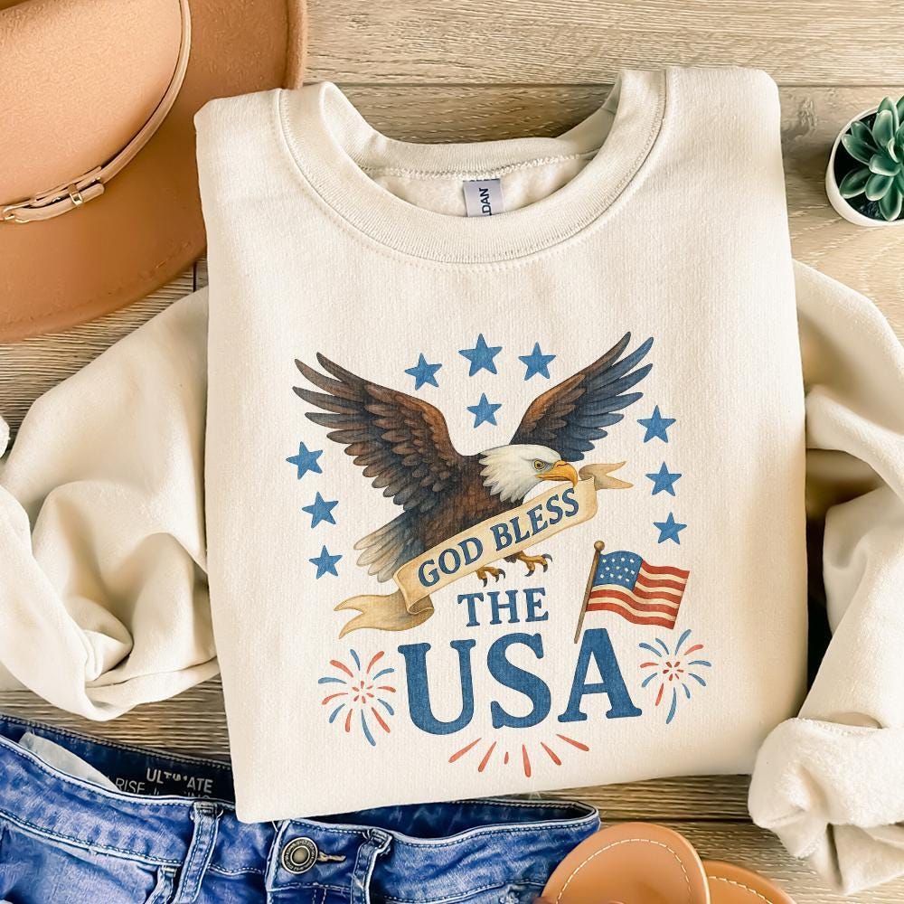 God Bless America PNG, 4th of July PNG - 300 DPI Design for T-Shirt