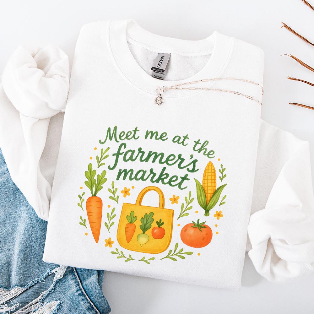 Meet Me At The Farmer's Market PNG, Watercolor Farmers Market Clipart -