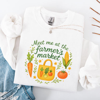 Meet Me At The Farmer's Market PNG, Watercolor Farmers Market Clipart -