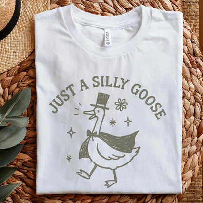Just A Silly Goose PNG, Funny Goose Shirt - 300 DPI Design for T-Shirt