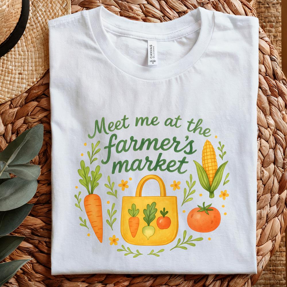 Meet Me At The Farmer's Market PNG, Watercolor Farmers Market Clipart -