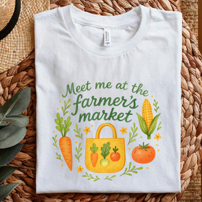 Meet Me At The Farmer's Market PNG, Watercolor Farmers Market Clipart -