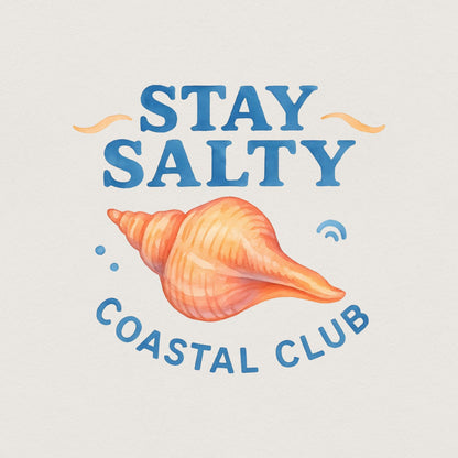 Stay Salty PNG, Coastal Beach Sublimation - 300 DPI Design for T-Shirt