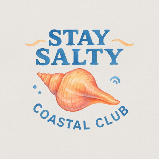 Stay Salty PNG, Coastal Beach Sublimation - 300 DPI Design for T-Shirt