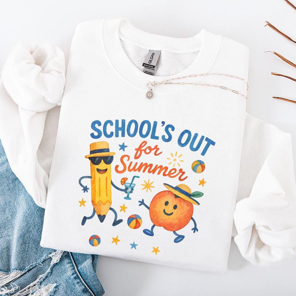 School's Out For Summer png, Digital Art Download - 300 DPI Design for
