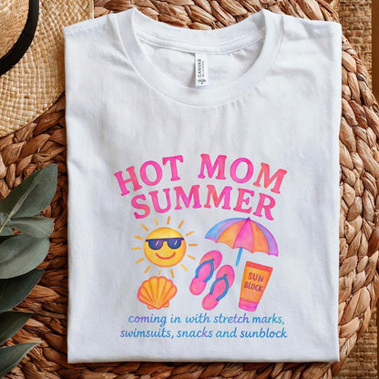 Neon Hot Mom Summer PNG, Retro 90s Digital Download - 300 DPI Design for