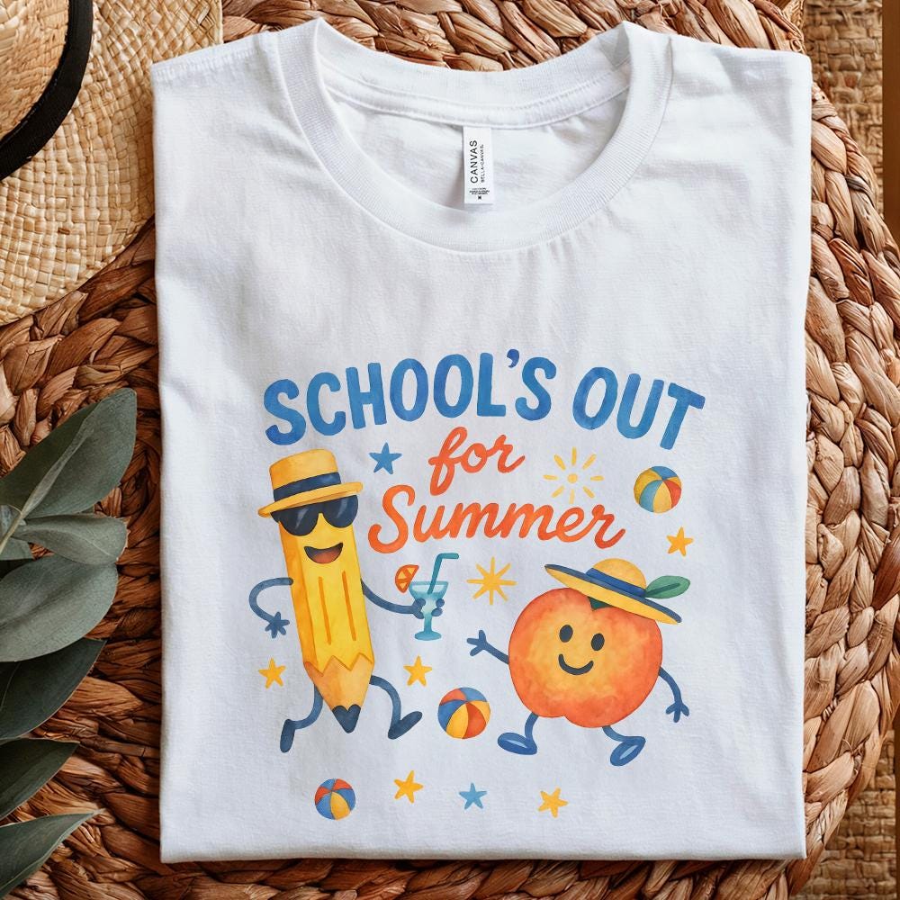 School's Out For Summer png, Digital Art Download - 300 DPI Design for