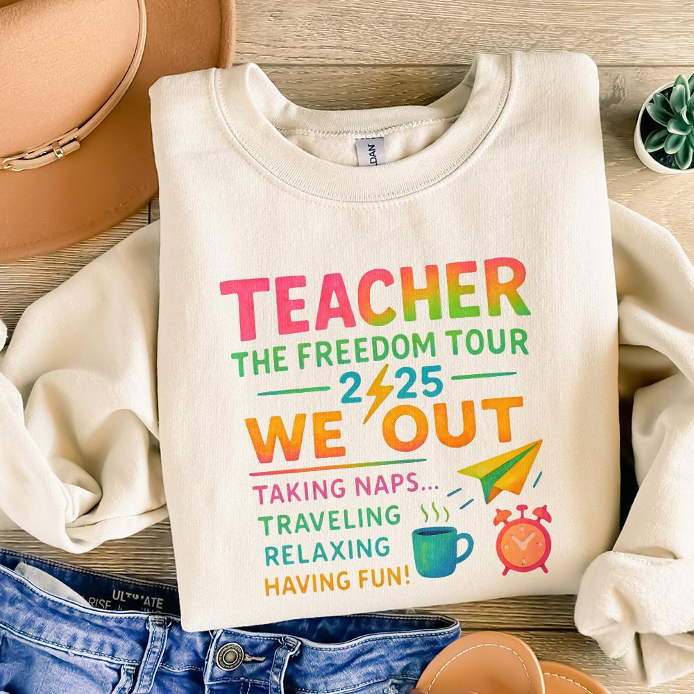 Teacher Summer Tour 2025 PNG, Last Day of School - 300 DPI Design for