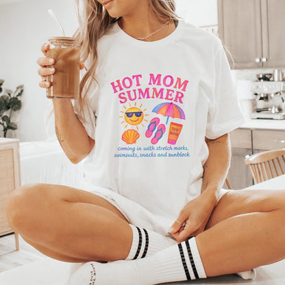 Neon Hot Mom Summer PNG, Retro 90s Digital Download - 300 DPI Design for