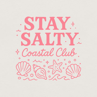Stay Salty PNG, Seashell Aesthetic - 300 DPI Design for T-Shirt