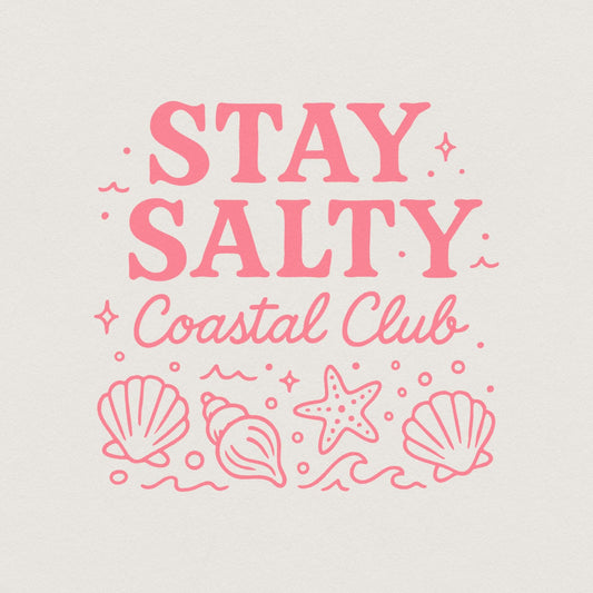 Stay Salty PNG, Seashell Aesthetic - 300 DPI Design for T-Shirt
