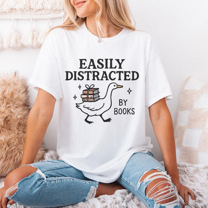 Easily Distracted By Books PNG, Bookish Design - 300 DPI Design for T-Shirt