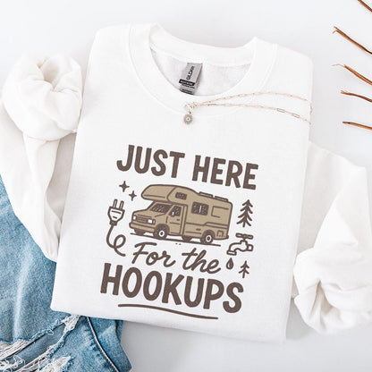 Just Here For The Hookups Camping png, Funny Camping png - 300 DPI Design