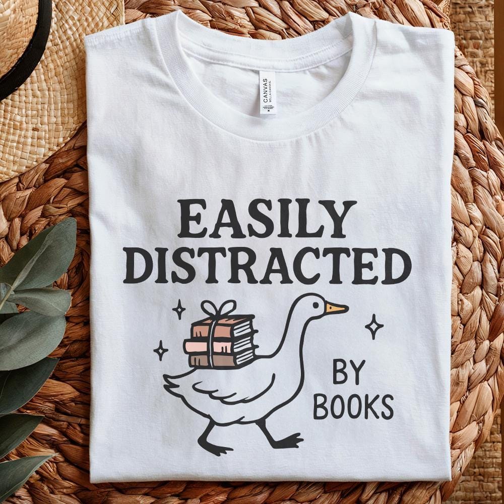 Easily Distracted By Books PNG, Bookish Design - 300 DPI Design for T-Shirt