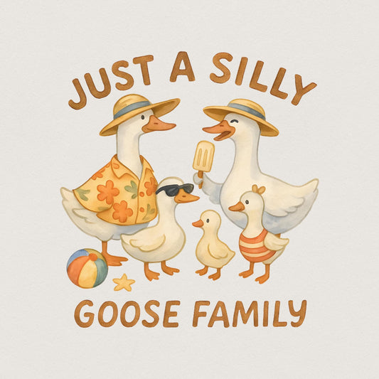 Just A Silly Goose Summer PNG, Trending Goose - 300 DPI Design for T-Shirt