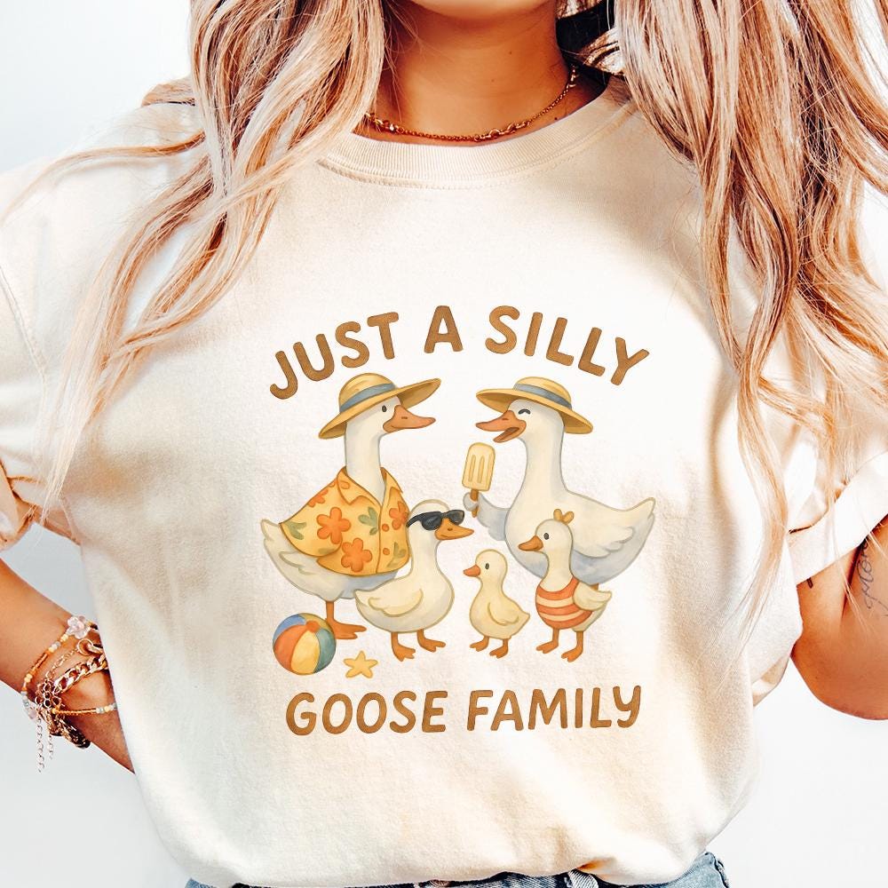 Just A Silly Goose Summer PNG, Trending Goose - 300 DPI Design for T-Shirt