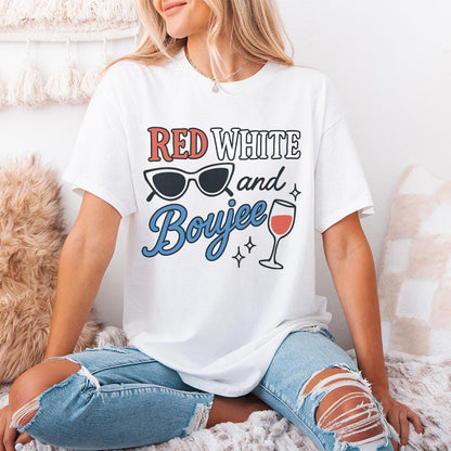 Red White and Boujee PNG, Fourth of July png - 300 DPI Design for T-Shirt