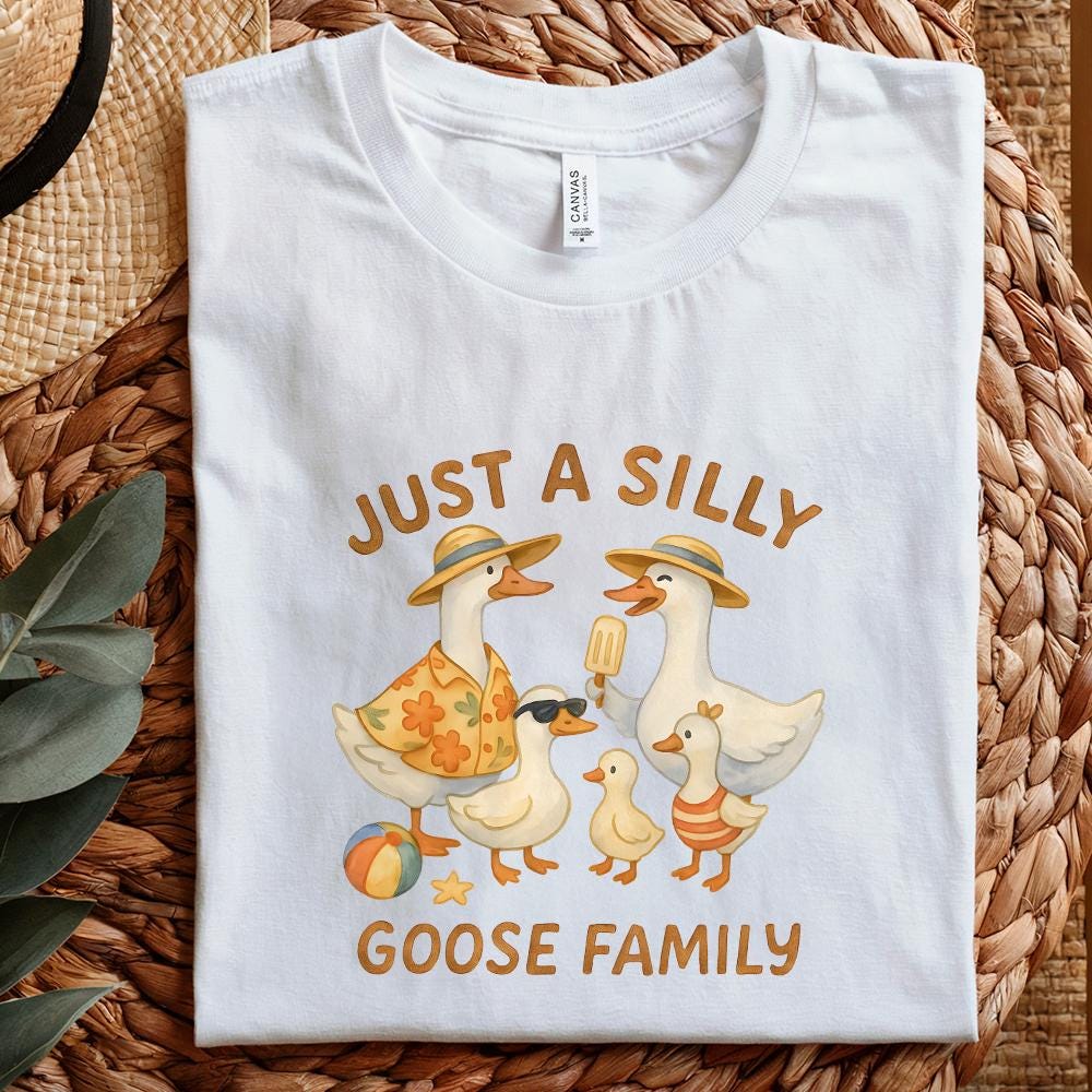 Just A Silly Goose Summer PNG, Trending Goose - 300 DPI Design for T-Shirt