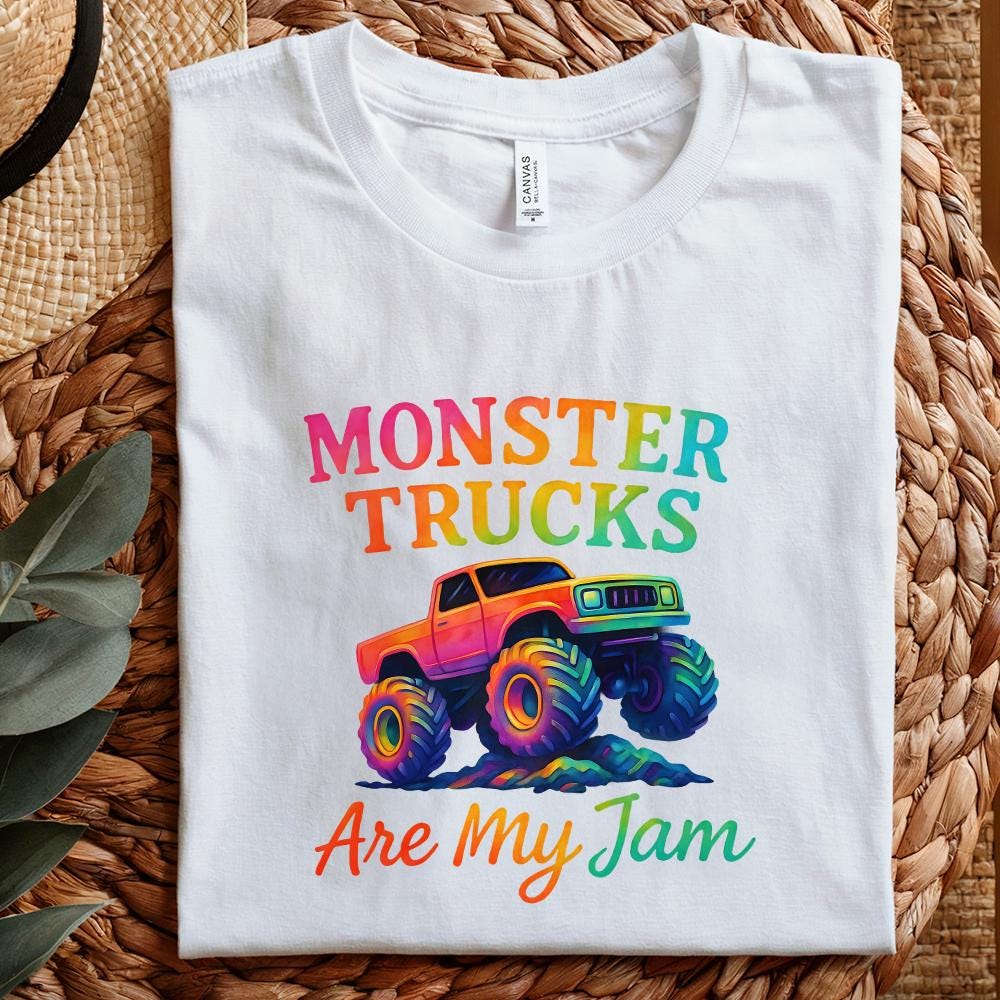 Monster Truck Png Sublimation Design, Kids Truck Design Png - 300 DPI