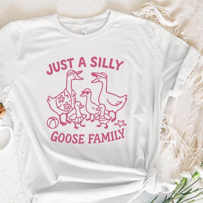 Just A Silly Goose Family PNG, Funny Goose Family Shirt - 300 DPI Design