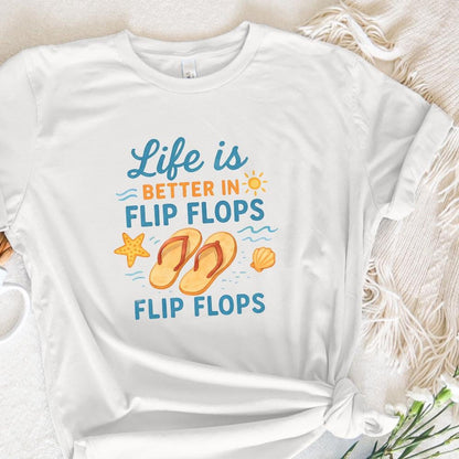 Life Is Better in Flip Flops PNG, Sublimation Design Download - 300 DPI