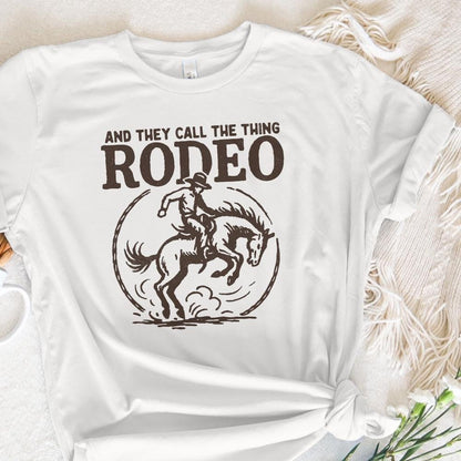 And They Call The Thing Rodeo PNG, Western Cowboy Riding Horse - 300 DPI