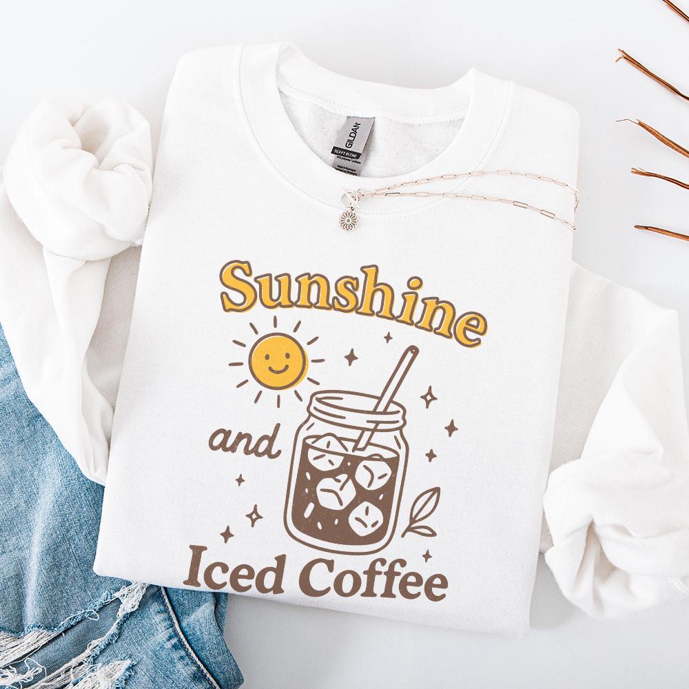Sunshine & Iced Coffee PNG Digital Download, Instant Download - 300 DPI
