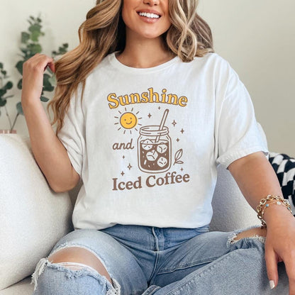 Sunshine & Iced Coffee PNG Digital Download, Instant Download - 300 DPI