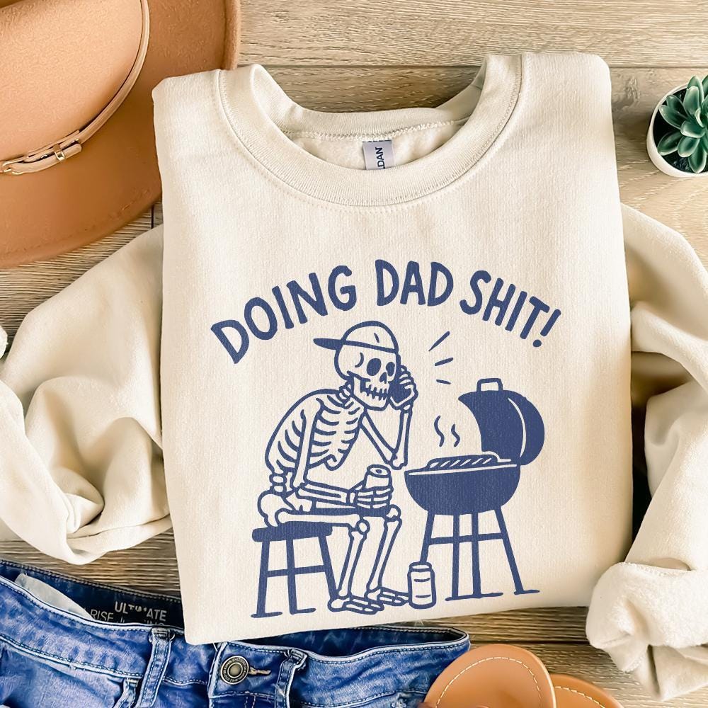 Doing Dad Shit PNG, Funny Skeleton Toilet Design - 300 DPI Design for