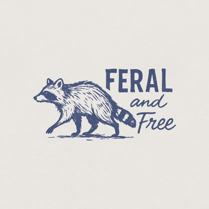 Feral and Free Raccoon PNG, Vintage Wild Animal Sublimation - 300 DPI