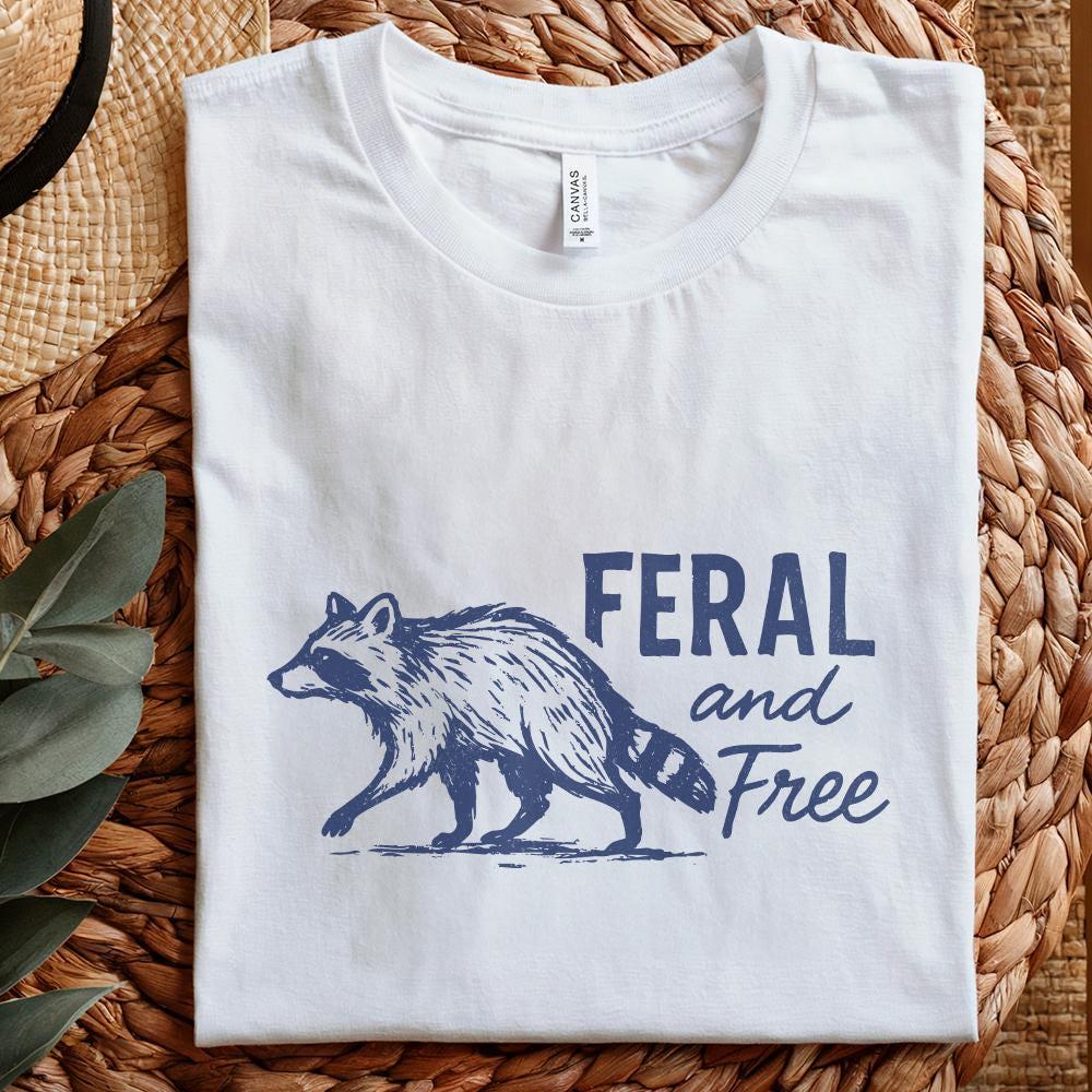 Feral and Free Raccoon PNG, Vintage Wild Animal Sublimation - 300 DPI