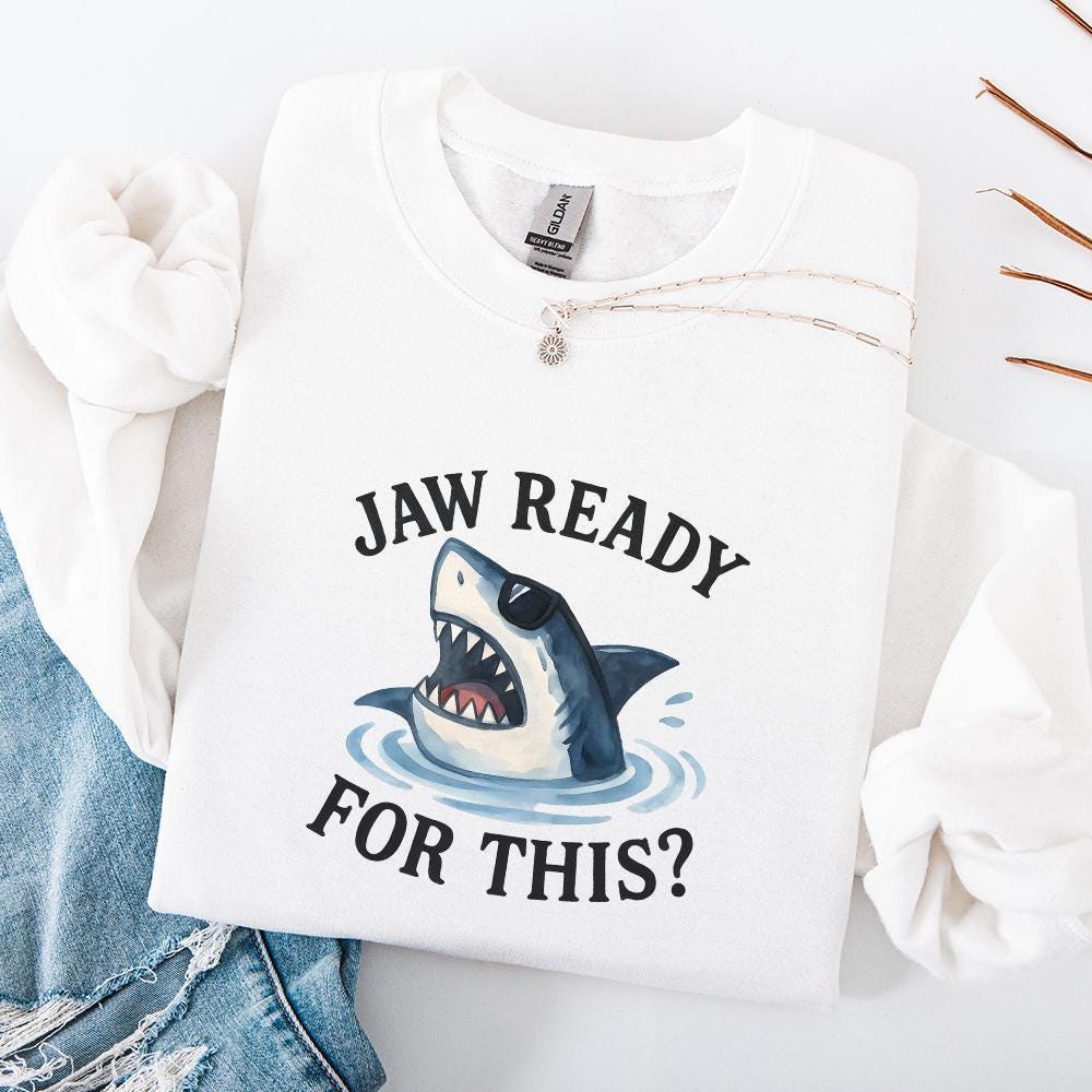 Funny Shark Art Print, Quirky Graphic Tee PNG - 300 DPI Design for T-Shirt