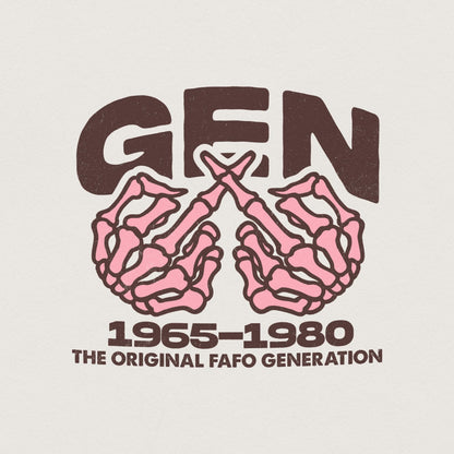 Generation X Skeleton Hands Art, Gen X Clipart PNG File - 300 DPI Design