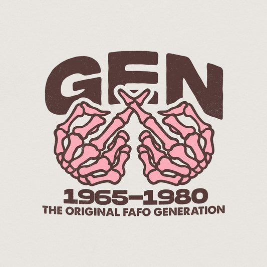 Generation X Skeleton Hands Art, Gen X Clipart PNG File - 300 DPI Design
