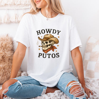 Howdy Putos PNG, Hola Spanish Slang - 300 DPI Design for T-Shirt