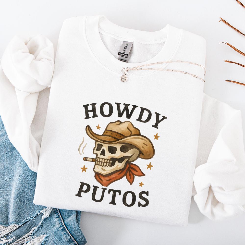 Howdy Putos PNG, Hola Spanish Slang - 300 DPI Design for T-Shirt