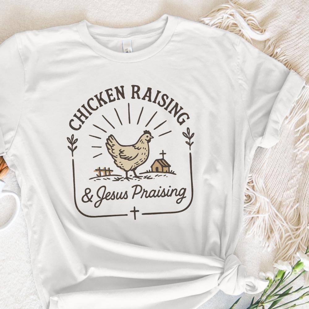 Chicken Raising PNG, Jesus Praising Instant Download - 300 DPI Design for
