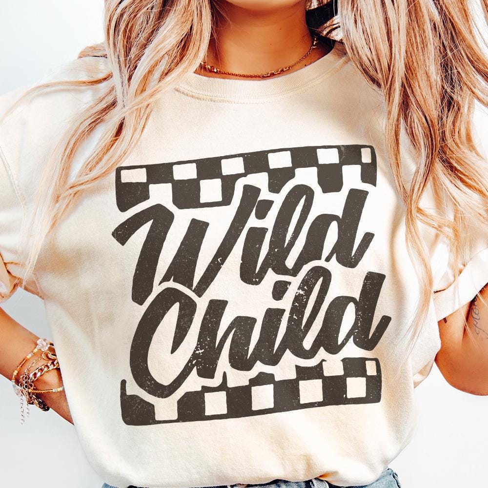 Wild Child png, Lightning png - 300 DPI Design for T-Shirt