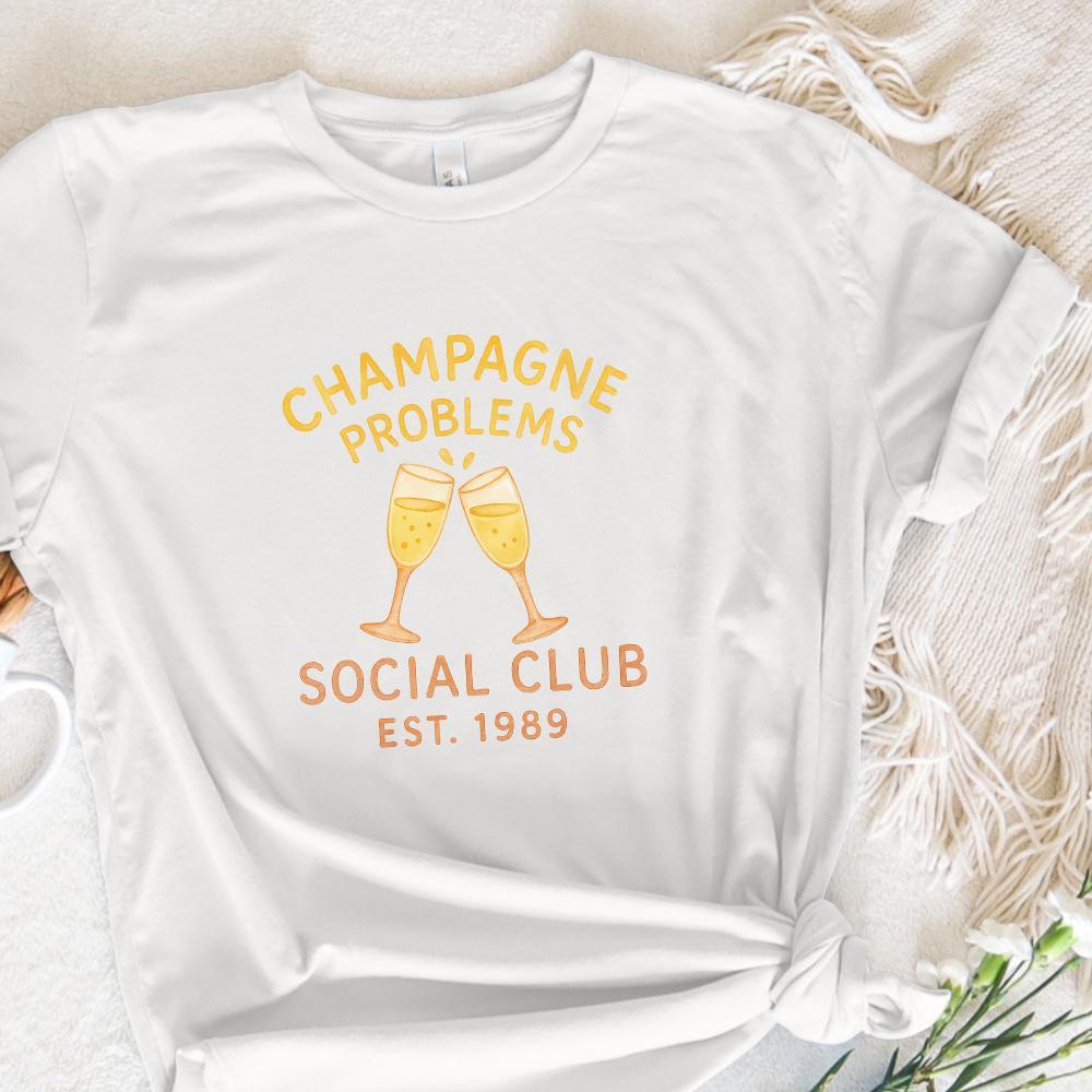 Champagne Problems png, Old Money Aesthetic - 300 DPI Design for T-Shirt