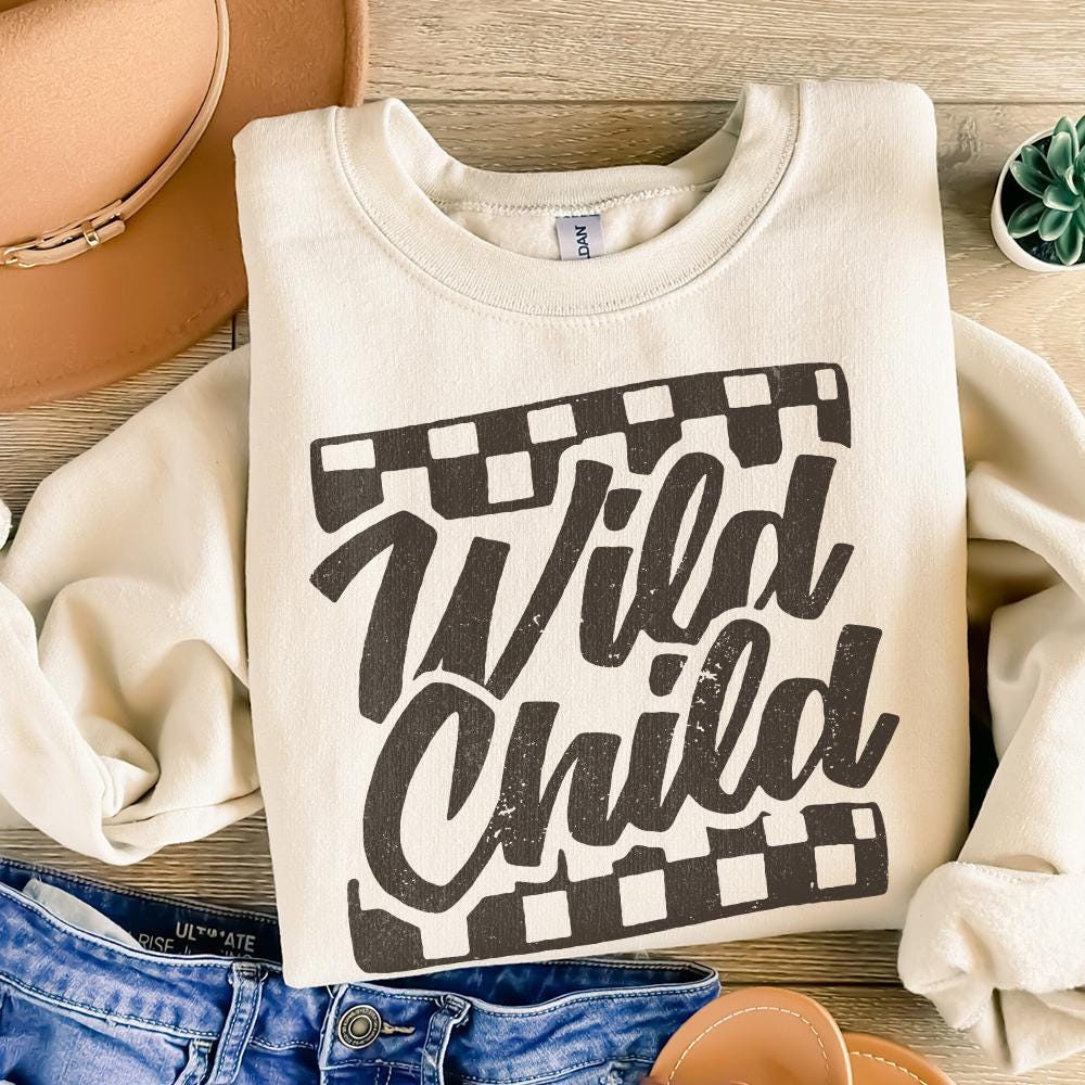 Wild Child png, Lightning png - 300 DPI Design for T-Shirt