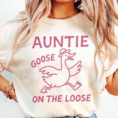 Silly Goose Shirt PNG, Auntie Aunt Tia Art - 300 DPI Design for T-Shirt