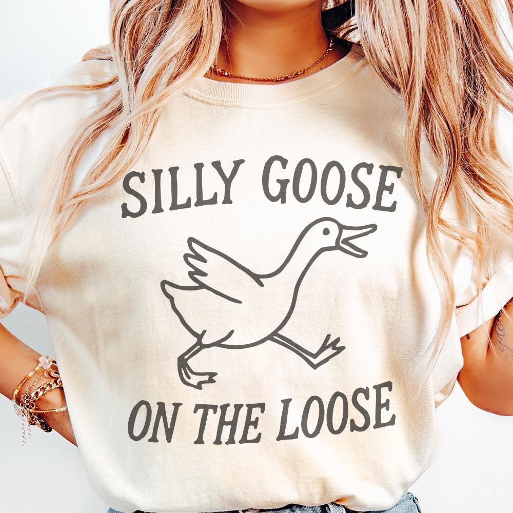 Silly Goose Club png, Goose on the Loose - 300 DPI Design for T-Shirt