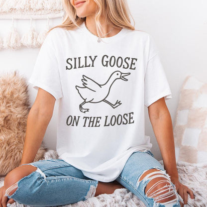 Silly Goose Club png, Goose on the Loose - 300 DPI Design for T-Shirt